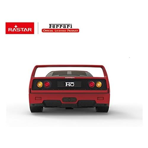 라스타 RASTAR Radio Remote Control 1/24 Scale Ferrari F40 Licensed RC Model Car (Red)