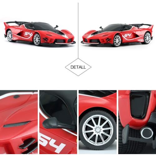 라스타 Ferrari Toy Car RASTAR 1/24 Ferrari FXX K EVO Remote Control Car for Kid Boys Adults - RED