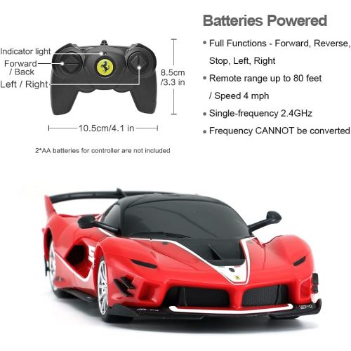 라스타 Ferrari Toy Car RASTAR 1/24 Ferrari FXX K EVO Remote Control Car for Kid Boys Adults - RED