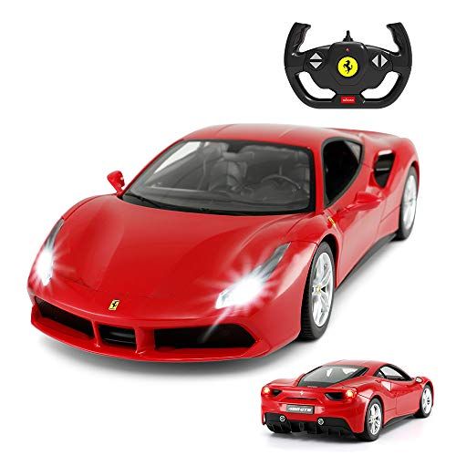 라스타 Ferrari 488 GTB Model, Rastar 1/14 Scale Ferrari Remote Control Car for Boys 8-12 - RED