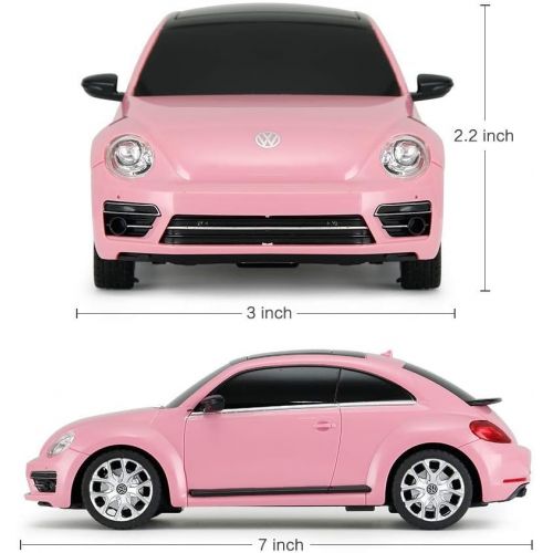 라스타 RASTAR Radio Remote Control 1/24 Scale Volkswagen Beetle Licensed RC Model Car (Pink)