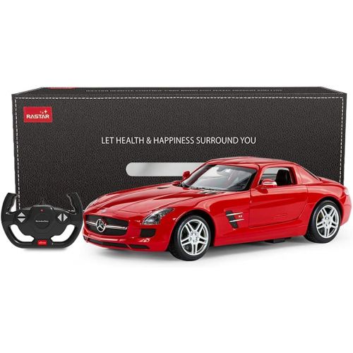 라스타 RASTAR RC Car 1/14 Scale RC Mercedes-Benz SLS AMG Remote Control Car for Kids, Benz Model Car with Open Doors/Working Lights - Red