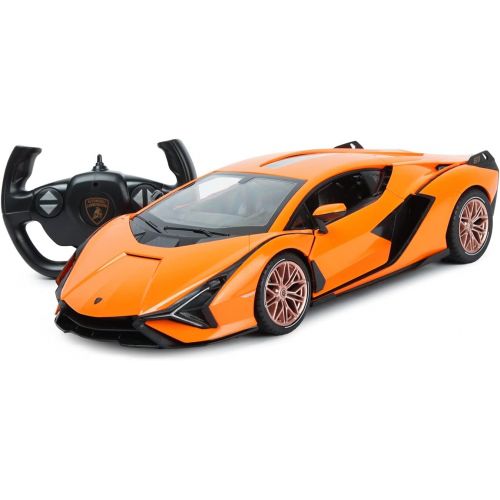 라스타 RASTAR RC Car 1/14 Scale 2.4Ghz Lamborghini Sian FKP 37 Radio Remote Control R/C Toy Car Model Vehicle (Orange)