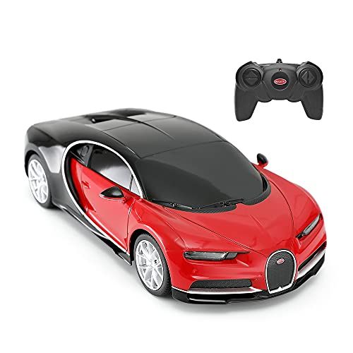 라스타 RASTAR Bugatti Toy Car, 1/24 Scale Bugatti Chiron RC Model Car, Red