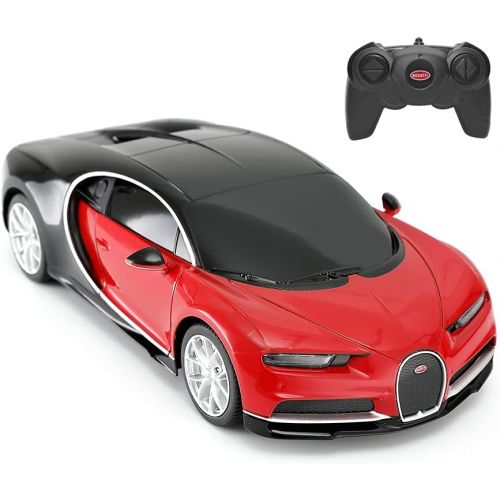 라스타 RASTAR Bugatti Toy Car, 1/24 Scale Bugatti Chiron RC Model Car, Red