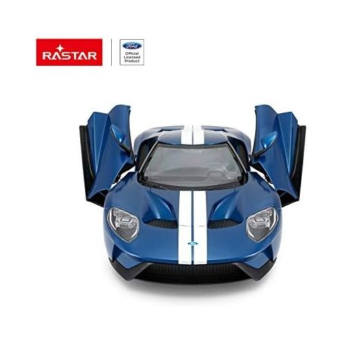 라스타 RASTAR Radio Remote Control 1/14 Scale Ford GT Licensed RC Model Car w/Open Doors (Blue)