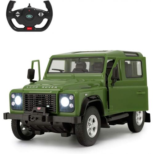 라스타 Land Rover Defender RC Car, RASTAR 1/14 Land Rover Remote Control Toy Model Car, Doors Opened by Manual ? Green