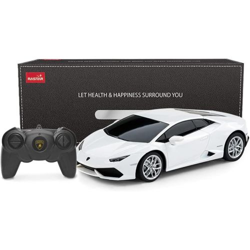 라스타 RASTAR Lamborghini HURACAEN LP610-4 RC Car Radio Remote Control, 1/24 Scale (White)