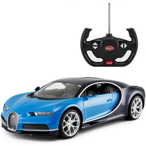 라스타 Modern-Depo Licensed Bugatti Chiron RC Car 1/14 Scale Black Rastar Radio Remote Control Toy Vehicle Sport Racing Car