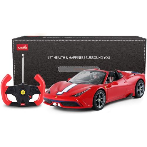 라스타 Rastar RC Car Radio Remote Control Car 1/14 Scale Ferrari 458 Special A, Model Toy Car for Kids, Auto Open & Close, Red