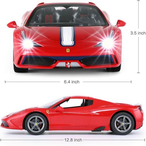 라스타 Rastar RC Car Radio Remote Control Car 1/14 Scale Ferrari 458 Special A, Model Toy Car for Kids, Auto Open & Close, Red