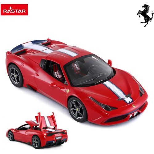 라스타 Rastar RC Car Radio Remote Control Car 1/14 Scale Ferrari 458 Special A, Model Toy Car for Kids, Auto Open & Close, Red