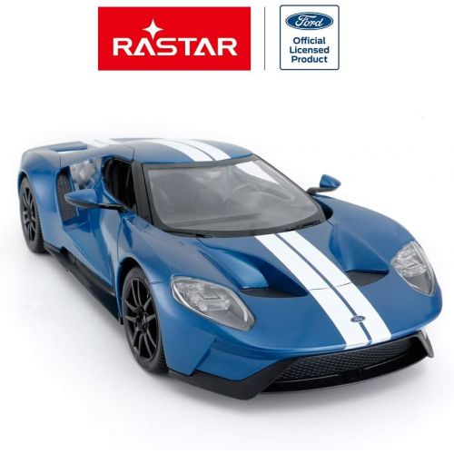 라스타 RASTAR RC Car 1/14 Ford GT Remote Control RC Race Toy Car for Kids, Open Doors by Manual, Blue (2.4GHz)