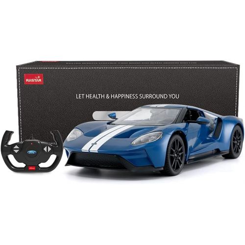 라스타 RASTAR RC Car 1/14 Ford GT Remote Control RC Race Toy Car for Kids, Open Doors by Manual, Blue (2.4GHz)