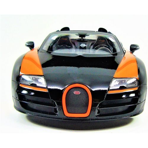 라스타 Midea Tech Radio Remote Control 114 Bugatti Veyron 16.4 Grand Sport Vitesse Licensed RC Model Car (Black)