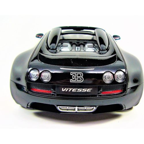 라스타 Midea Tech Radio Remote Control 114 Bugatti Veyron 16.4 Grand Sport Vitesse Licensed RC Model Car (Black)