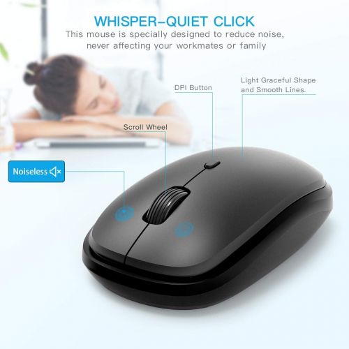  [아마존 핫딜] Wireless Keyboard and Mouse Combo, RATEL 2.4GHz Ultra-Thin Full Sized Wireless Keyboard and Silent Click Wireless Mouse with USB Nano Receiver for Computer, Desktop, PC, Notebook,