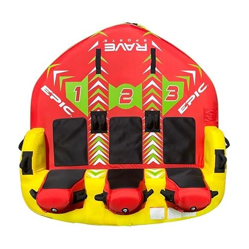  RAVE Sports 02645 #EPIC 3-Rider Towable , red , 78