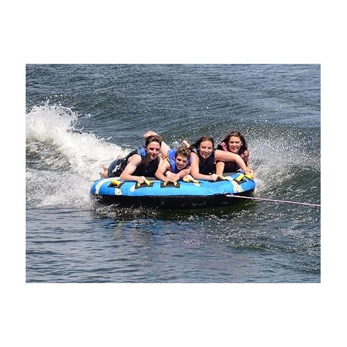  RAVE Sports Mega Storm Boat Towable Tube - Inflatable Boating Tube for 1-4 Riders