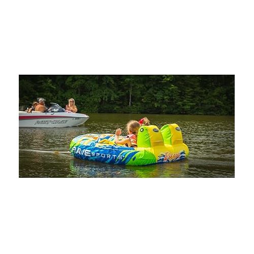  RAVE Sports Escape Boat Towable Tube for 1-2 Riders, Heavy-Duty Durable Construction for Pulling Behind Boat, Unique Seats for Secure Ride