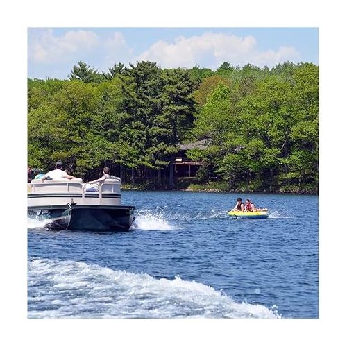  RAVE Sports Getaway Boat Towable Tube for 1-2 Riders, Heavy-Duty Durable Construction for Pulling Behind Boat, Skim-Fast Bottom Coating for Extra Glide