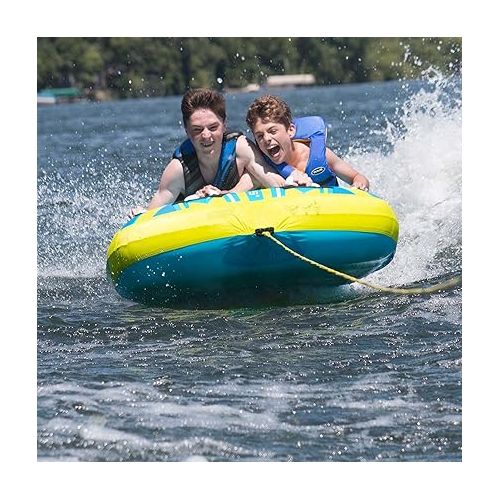  RAVE Sports Cutter 2 Person Towable, Blue/Green, 2 Rider