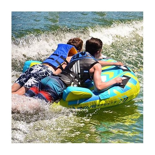  RAVE Sports Cutter 2 Person Towable, Blue/Green, 2 Rider