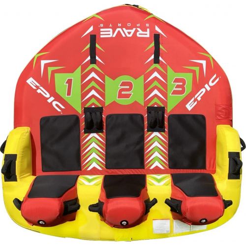  RAVE Sports 02645 #EPIC 3-Rider Towable , red , 78 x 77 x 34