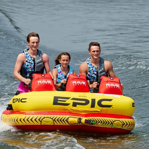  RAVE Sports 02645 #EPIC 3-Rider Towable , red , 78 x 77 x 34