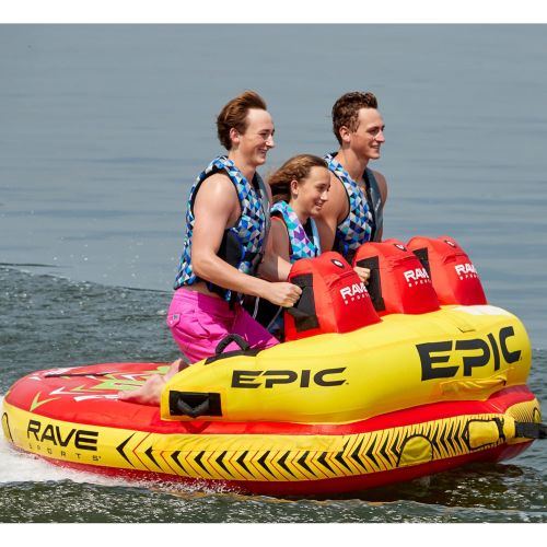  RAVE Sports 02645 #EPIC 3-Rider Towable , red , 78 x 77 x 34