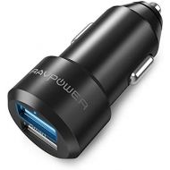 [아마존베스트]USB Car Charger RAVPower 24W 4.8A Metal Dual Car Adapter, Compatible iPhone Xs XS Max XR X 8 7 Plus, iPad Pro Air Mini, Galaxy S9 S8 S7 S6 Edge Note, Nexus, LG, HTC and More (Black