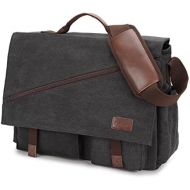 [아마존베스트]Messenger Bag for Men,Water Resistant Canvas Satchel 14 15.6 17 Inch Laptop Briefcases Business Shoulder Bookbag by RAVUO