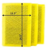 RAYAIR SUPPLY 16x16 MicroPower Guard Air Cleaner Replacement Filter Pads (3 Pack) Yellow