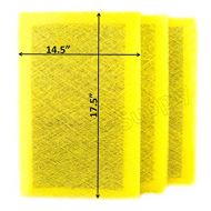 RAYAIR SUPPLY 16x20 MicroPower Guard Air Cleaner Replacement Filter Pads (3 Pack) Yellow