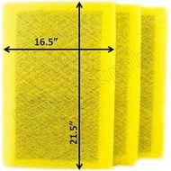 RAYAIR SUPPLY 18x24 MicroPower Guard Air Cleaner Replacement Filter Pads (3 Pack) Yellow