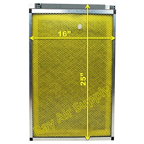  RAYAIR SUPPLY 16x25 MicroPower Guard Air Cleaner Replacement Filter Pads (3 Pack) Yellow