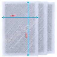 RAYAIR SUPPLY 16x25 Dynamic Air Cleaner Replacement Filter Pads 16X25 Refill (3 Pack) White