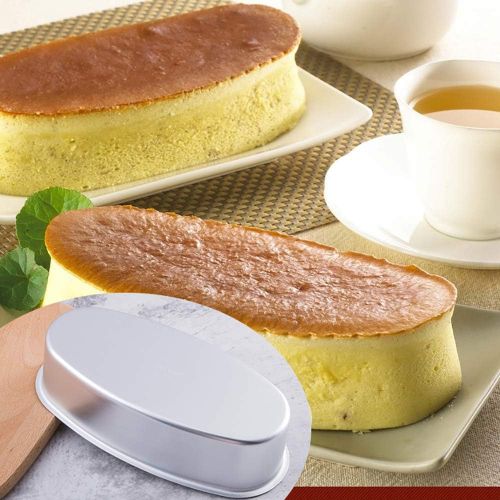  [아마존베스트]RAYNAG 2 Pack 8-inch Oval Cheesecake Pan Meatloaf Breads Mold Non-Stick Aluminum Baking Bakeware for Oven and Instant Pot Baking, Homemade Cake Mold Daily Uses