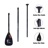 RAYSTREAK Ultralight Carbon Fiber Paddle 3 Piece Adjustable Stand Up Paddle with Paddle Bag
