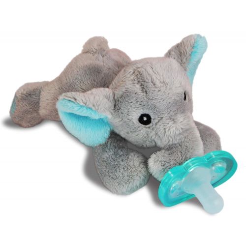  RaZbaby RaZbuddy JollyPop Pacifier Holder w/Removable Baby Pacifier - 0m+ - BPA Free - Elephant