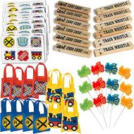 RBBZ party Train Party Favors Party Pack Bundle Includes Favor Bags and Fun Favors for 12