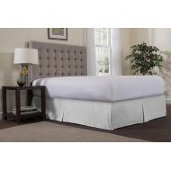 RBS Bedding's RBS Beddings 400 Thread Count Egyptian Cotton 1-Piece Split Corner Bed Skirt 10 Drop Length King White Solid
