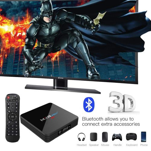  RBSCH Android 8.1 TV Box,2019 MXR Pro + 4G DDR3 32G EMMC Flash RK3328 Quad Core Processor True 4K Playing Full HD with 5G2.4G Dual WiFi BT4.1 USB3.0