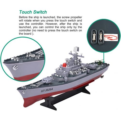  RC Ht Radio Control Rc Battle Warship Boat Cruiser Destroyer, 23-Inch