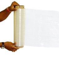 RC Mart 4 Rolls Clear Stretch Film Plastic Pallet Wrap 18 Wide x 1500 Ft. 80 Gauge