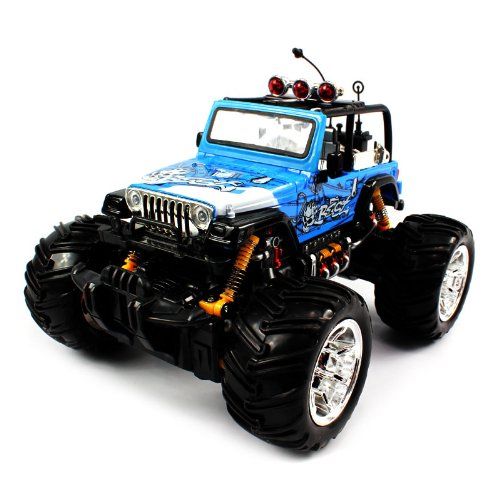  RC Monster Trucks Big Size High Quality Electric Full Function 1:16 GRAFFITI Jeep Wrangler Convertible Monster RTR RC Truck (Colors May Vary)