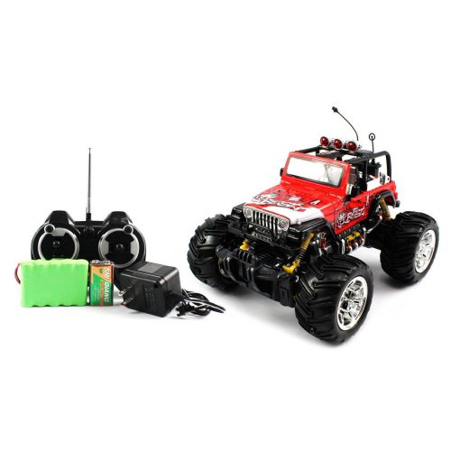  RC Monster Trucks Big Size High Quality Electric Full Function 1:16 GRAFFITI Jeep Wrangler Convertible Monster RTR RC Truck (Colors May Vary)