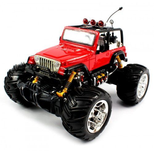  RC Monster Trucks Big Size QUALITY Electric Full Function Electric Full Function 1:16 Jeep Wrangler Convertible Monster RTR RC Truck (Colors MAy Vary) QUALITY Remote Control RC Trucks w/ Working Sus