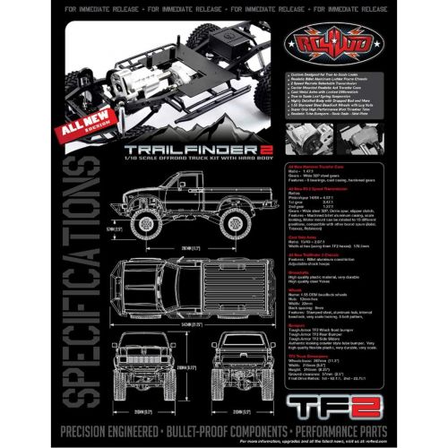  RC 4WD RC4WD Trail Finder 2 Truck Kit with Mojave II Body RC4Z-K0049