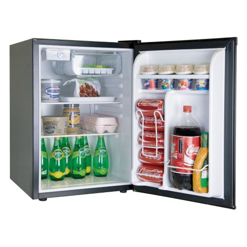  RCA 2.6 Cu Ft Single Door Mini Fridge RFR283, Stainless Steel